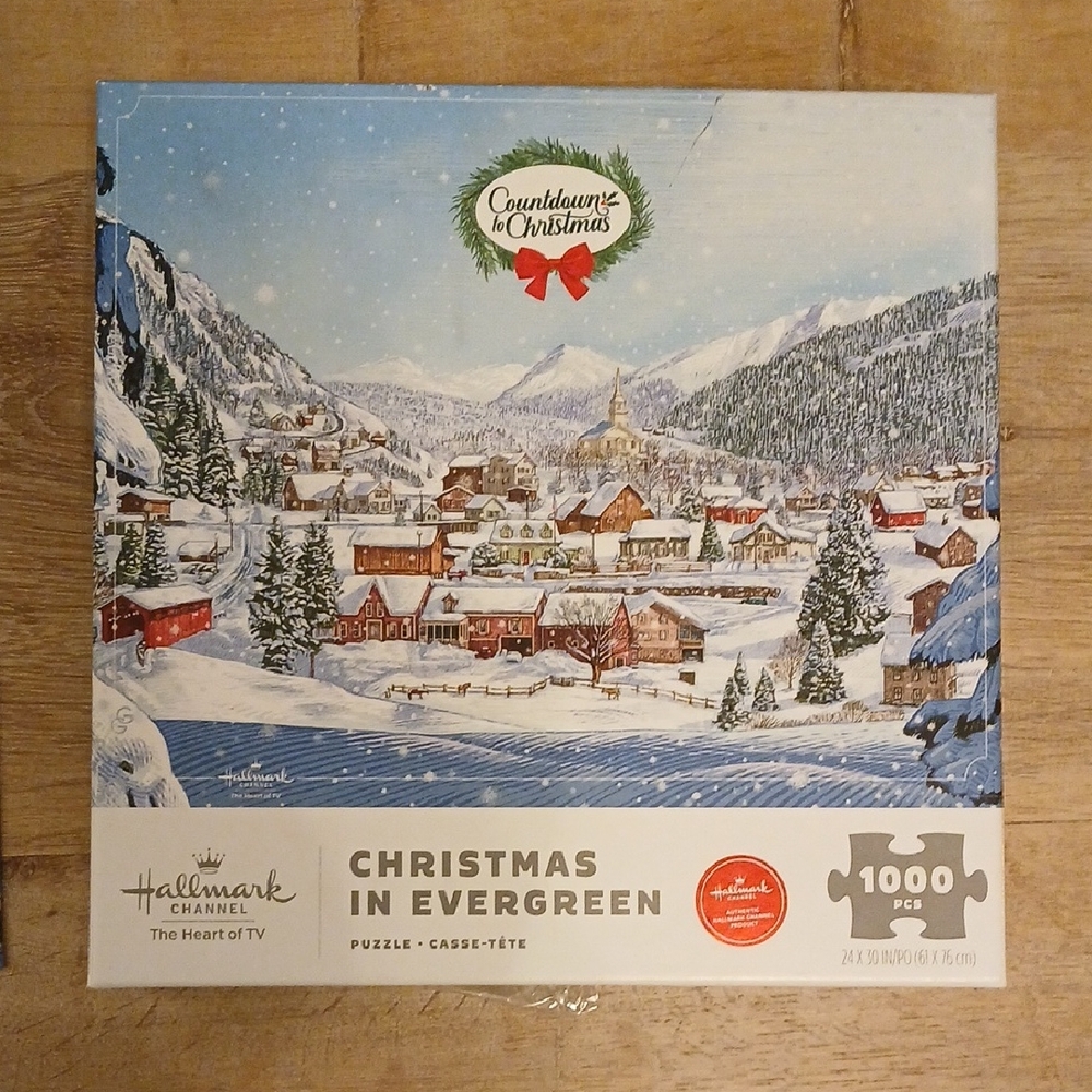 Hallmark "Christmas in Evergreen" Snowy Village Puzzle